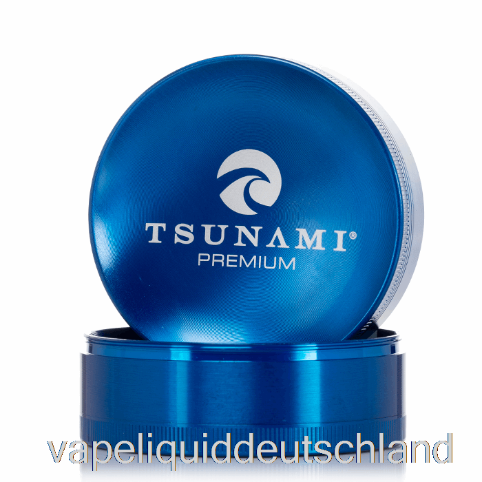 Tsunami 2,95 Zoll 4-teiliger Versunkener Top-Grinder Blau (75 Mm) Vape Deutschland